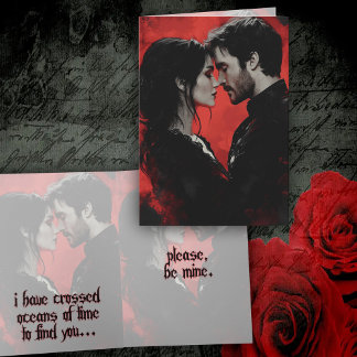 Cartão Embracing Goth Couple Valentines Day