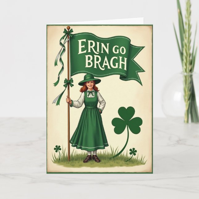 Cartão Emerald Banner Irish Pride Card (Frente)