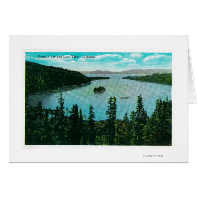 Cartão Emerald Bay View no Lago TahoeLake Tahoe, CA (Frente Horizontal)