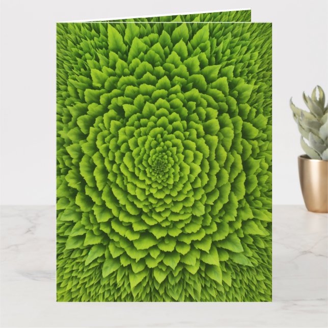 Cartão Emerald Fractal Bloom (Planta pequena)