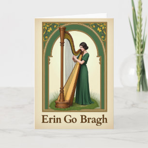 Cartão Emerald Harp Orgulho Irlandês