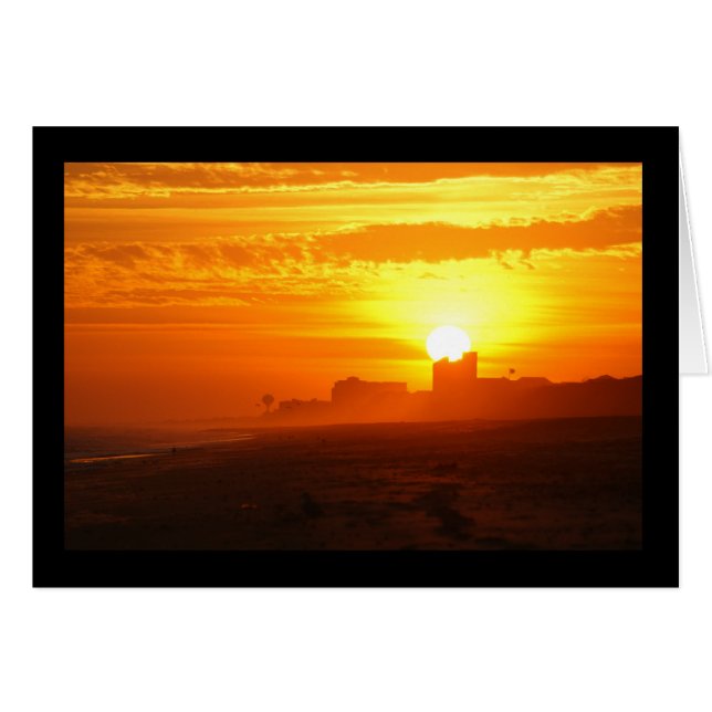 Cartão Emerald Isle, com aparência superior ao sol (Frente horizontal)