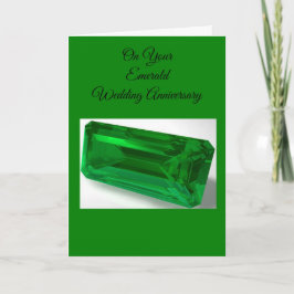 Cartão Emerald Personalizou o 55º aniversário de casament