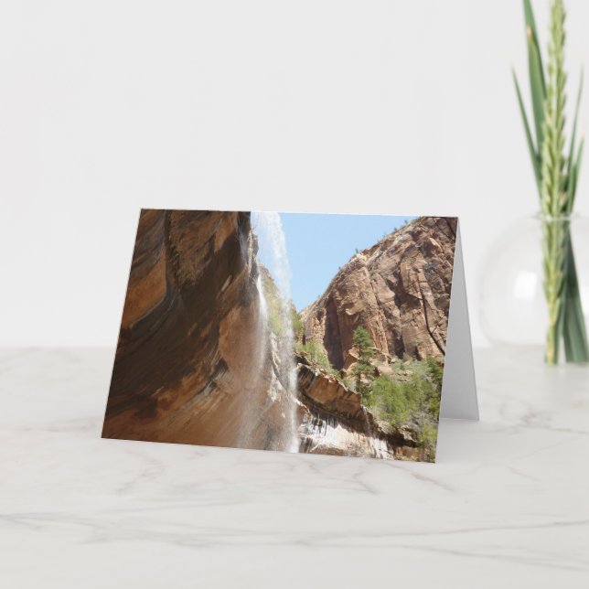 Cartão Emerald Piscina Falls II do Parque Nacional do Zio (Frente)