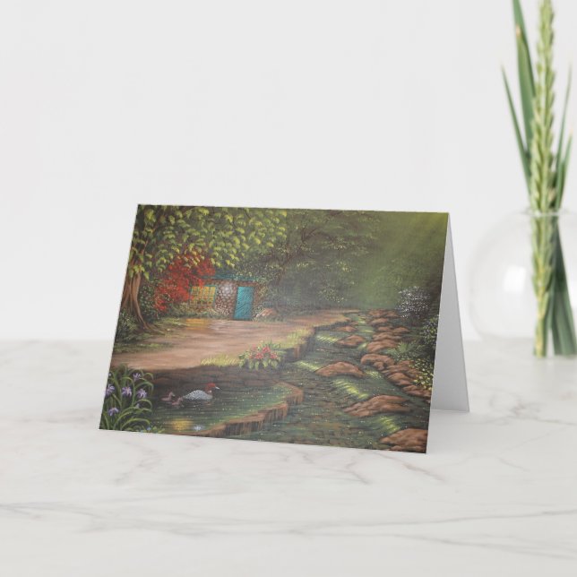 Cartão Emerald Treasure Greeting Card (Frente)