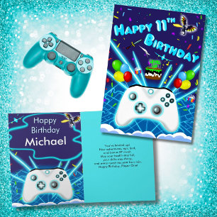 Cartão Emic Gamer Feliz Acerte Crítico à Placa de Anivers