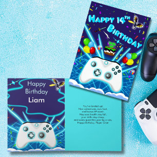 Cartão Emic Gamer Feliz Acerte Crítico à Placa de Anivers