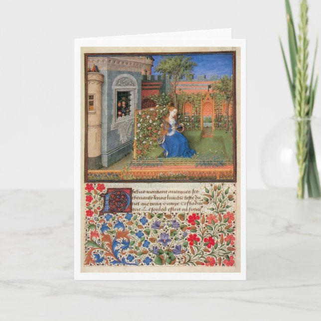 Cartão Emilia no rosegarden (Frente)