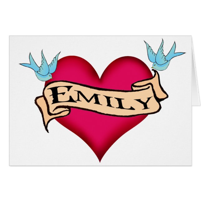 Cartão Emily - t-shirt & presentes feitos sob encomenda (Frente Horizontal)