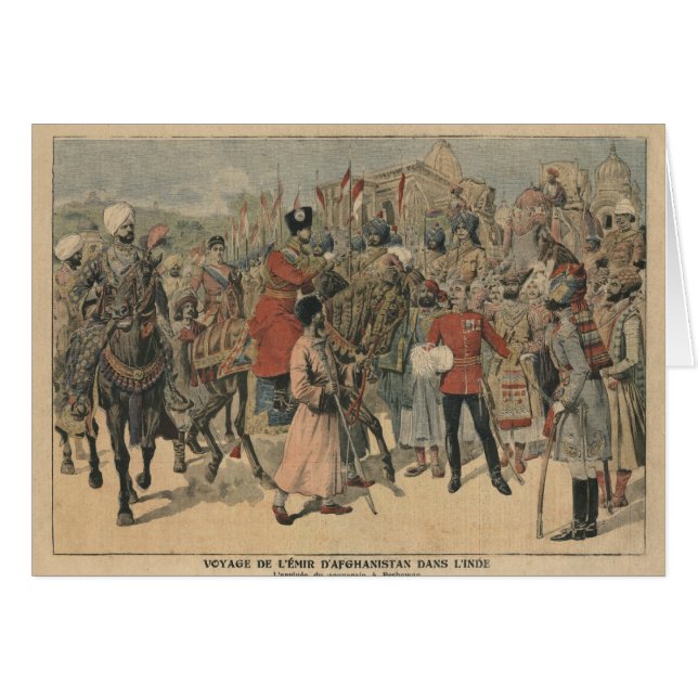 Cartão Emir de Habibullah Kahn de Afeganistão (Frente Horizontal)