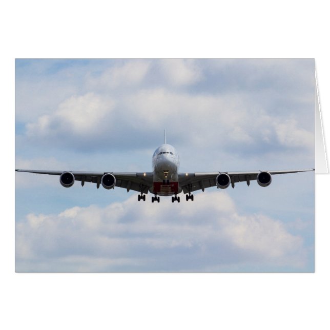 Cartão Emirados Airbus A380 (Frente Horizontal)