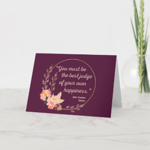 Cartão Emma By Jane Austen Quote I - Cute Style