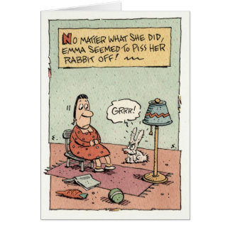 Cartão Emma e seu coelho