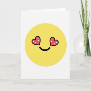 Cartão Emoji Corações Eu Te Amo