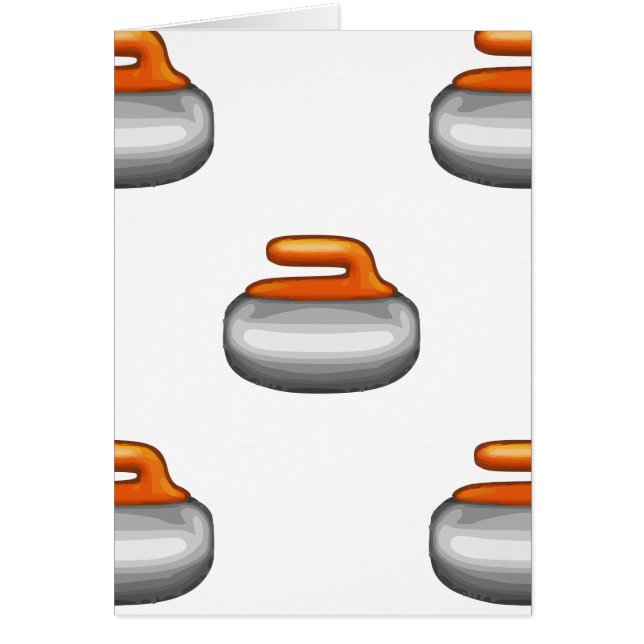 Cartão Emoji Curling Stone (Frente)