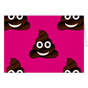 Cartão emoji de cocô engraçado