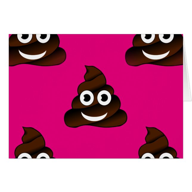 Cartão emoji de cocô engraçado (Frente Horizontal)