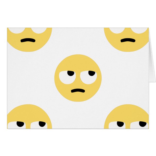 Cartão emoji eye roll (Frente Horizontal)