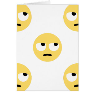 Cartão emoji eye roll