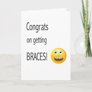 Cartão Emoji getting Braces Congratulations