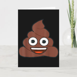 Cartão Emoji Oficial Cocô Feliz Rosto Sorriso Amarelo