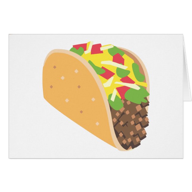 Cartão emoji taco (Frente Horizontal)
