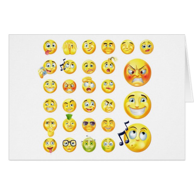 Cartão Emoticons (Frente Horizontal)