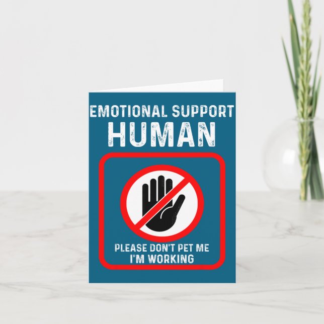Cartão Emotional Support Human Halloween Costume Hallowee (Frente)