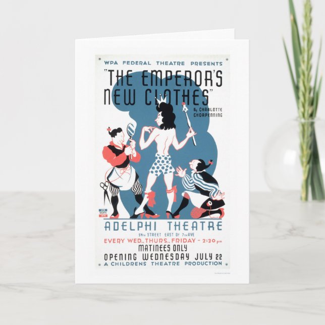 Cartão Emperors New Clothes 1936 WPA (Frente)