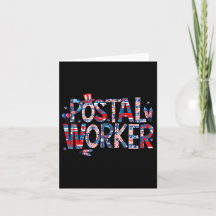Cartão Empregado Postal Americano Sinalizador Usa Correio