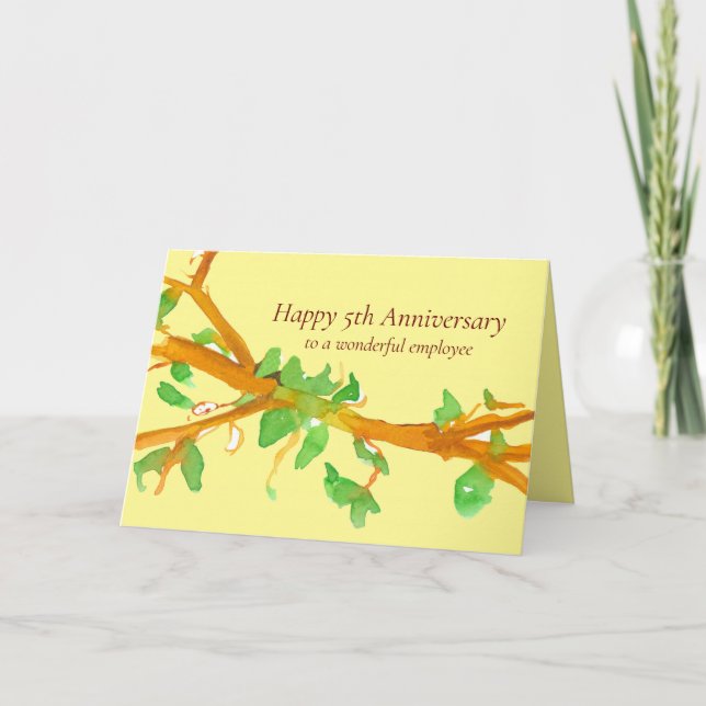 Cartão Empresa de 5 de Aniversário Feliz (Frente)