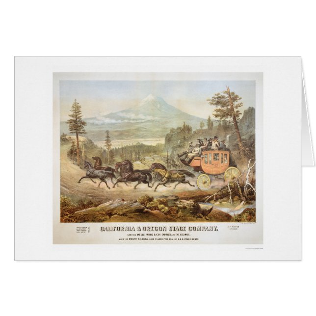 Cartão Empresa do palco de Califórnia e de Oregon (Frente Horizontal)
