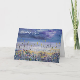 Cartão Empty beach sympathy condolences card