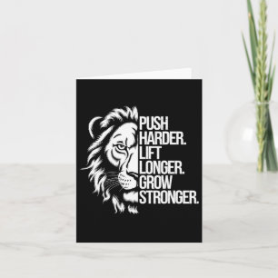 Cartão Empurre Mais. Levante Mais. Torne-Se Mais Forte. B