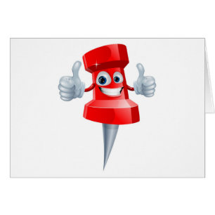 Cartão Empurre o homem do pino