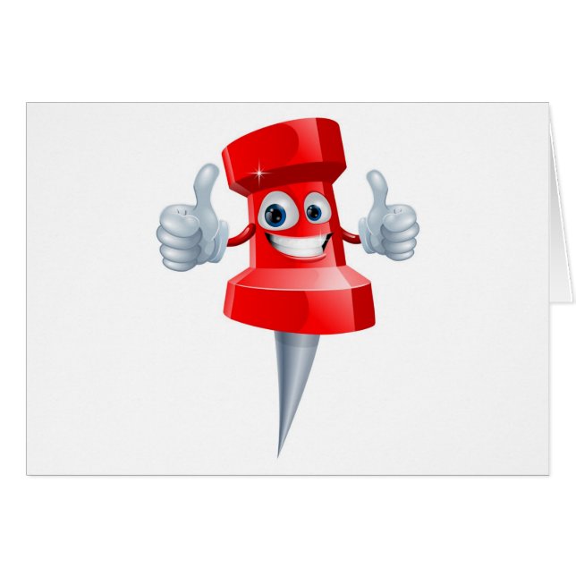 Cartão Empurre o homem do pino (Frente Horizontal)