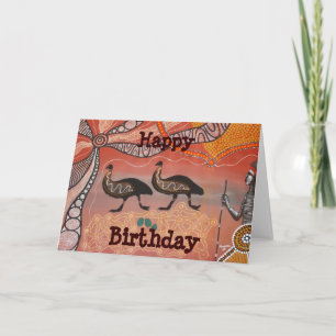 Cartão Emu Dreaming Birthday Card
