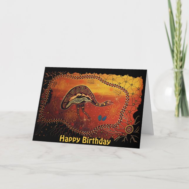 Cartão Emu Dreaming Birthday Card (Frente)