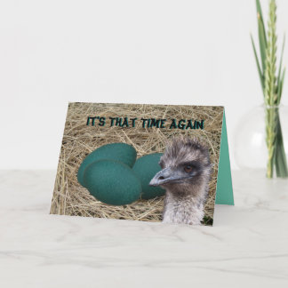Cartão Emu & Eggs-customize any occasion