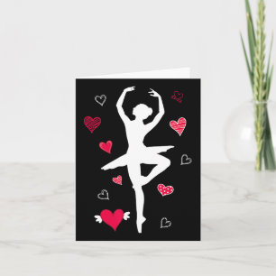 Cartão En Balé Pointe Dançando Ballerina Meninas Mulheres