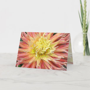 Cartão Enameled Dahlia Bloom Birthday