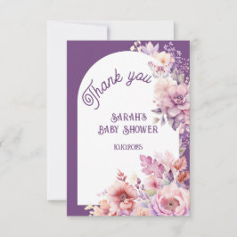 Cartão Enamorarse outono floral bebê floresça obrigado