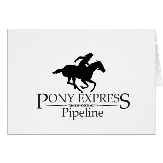 Cartão Encanamento de Pony Express (Frente Horizontal)