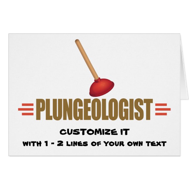 Cartão Encanamento Engraçado (Frente horizontal)