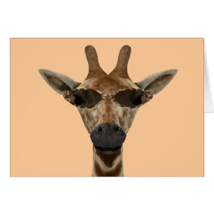 Cartão Encantada Girafa Incognito Com Óculos De Sol Tren