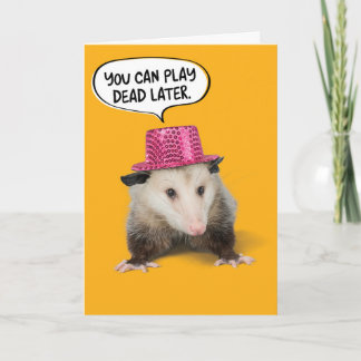 Cartão Encantado Incrível Possum Birthday