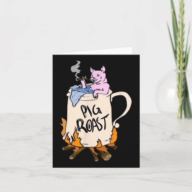 Cartão Encantador Engraçado, Gift Mestre do Churrasco do  (Frente)