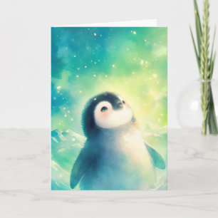Cartão Encanto de Pinguim Bebê