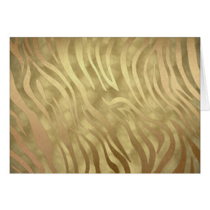Cartão Encanto luxuoso luxuoso Dourado do safari de selva