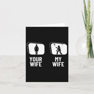 Cartão Encerre Sua Esposa Meu Marido Engraçado Badminton